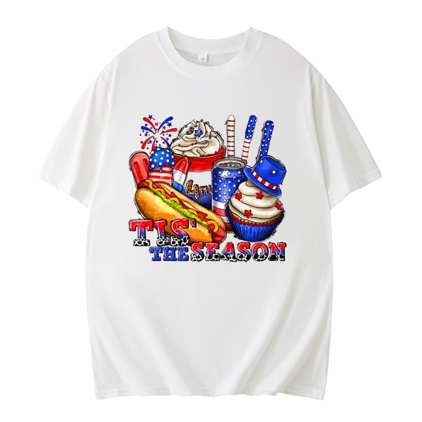 Patriotic T-Shirt American Independence Day Pattern Short Sleeve Women's Y2k Sexy Pride Fashion Regular Loose Short Sleeve