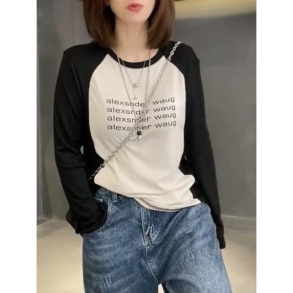 Spring and Autumn Women's Pullover Round Neck Long Sleeve Solid Loose Relaxed Simple Fashion Comfortable  Elegant Commuter Tops