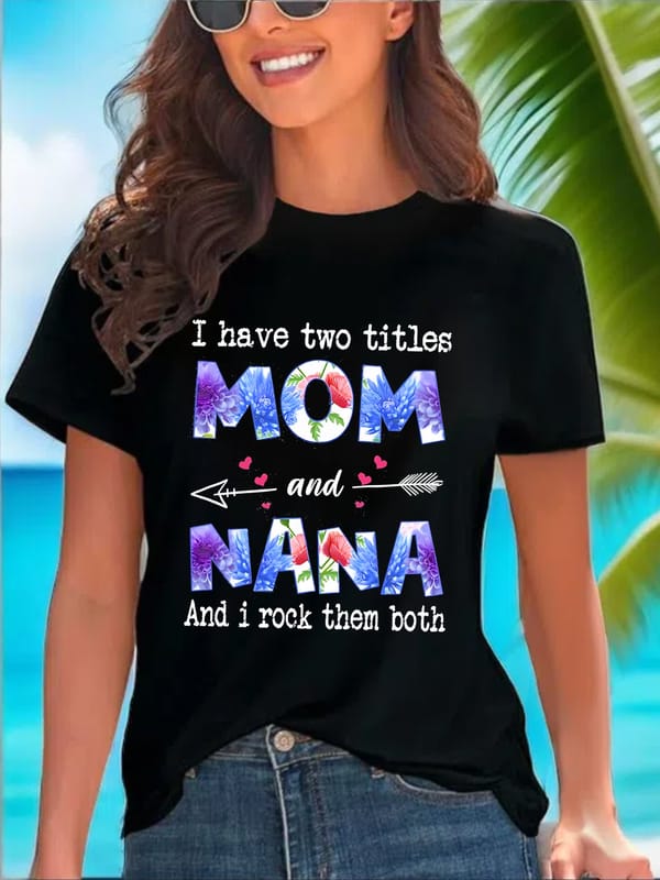 Letter Print Crew Neck T-Shirt, Casual Short Sleeve T-Shirt For Spring & Summer, Women's Clothing