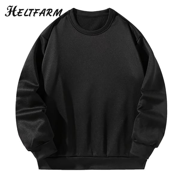 Drop Shoulder Solid Color Women's Sweatshirt Round Neck Long Sleeve Loose Casual Sweatshirt