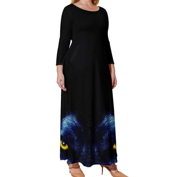 WOLF Long Sleeved Dress elegant women's sets Long dress woman summer dress korean women