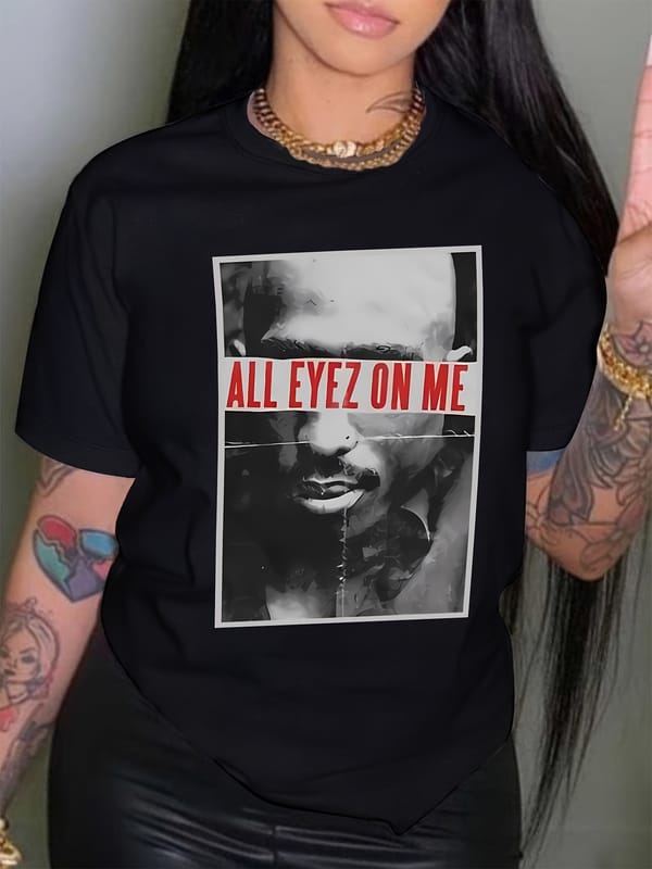 Women's Casual Short Sleeve Graphic Print Crew Neck T-shirt for Summer