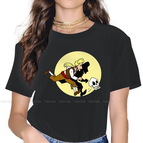 Guybrush Women's TShirt The Adventures Comics Crewneck Girls Short Sleeve 4XL Lady T Shirt Humor Fashion Gift
