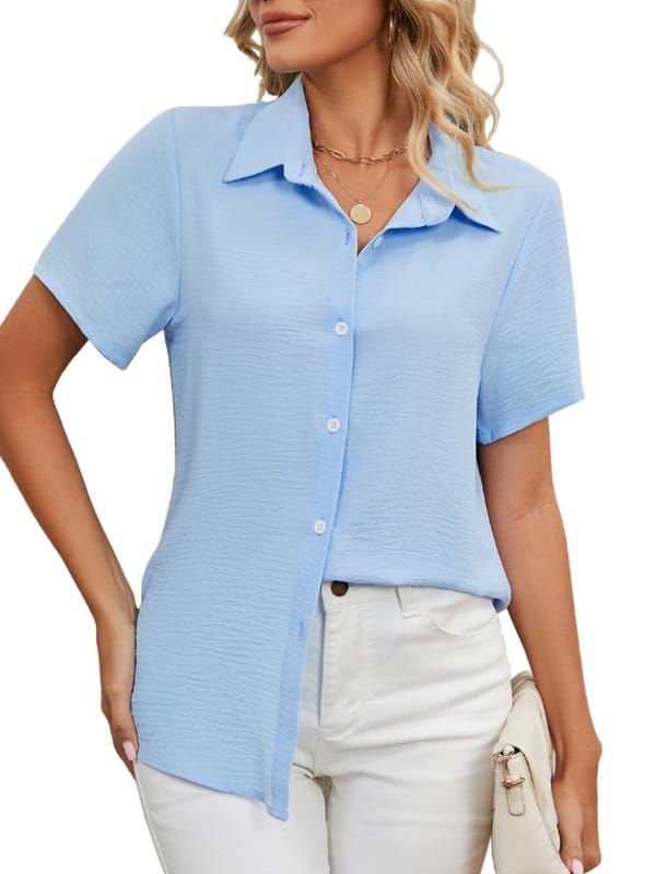 Women's Short Sleeve Cardigan, Button Tops, Solid Cardigan