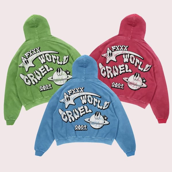 Harajuku Sweatshirts Couple Casual Loose 2023 Gothic Print  Kawaii Clothes Hoodies Women's Y2K Street Hip Hop Retro Hoodies Tops