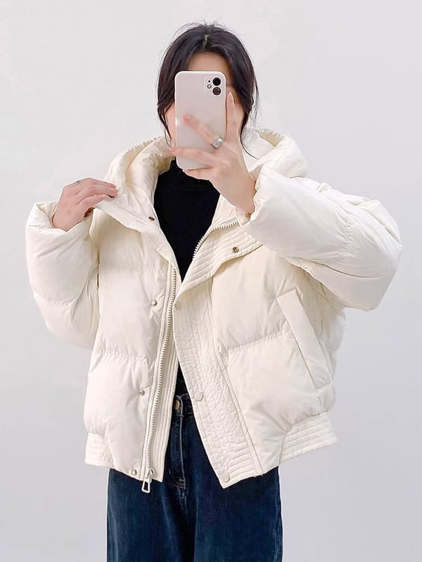 Women's Clothing Fashion loose hooded short down coat Winter New NO.7