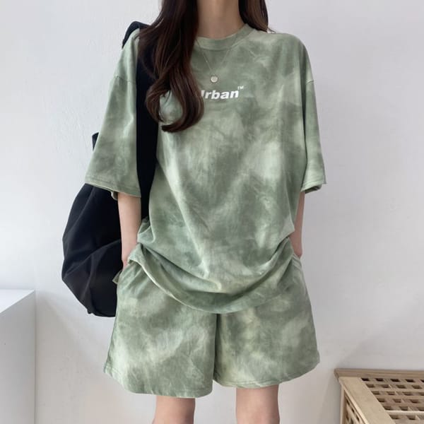 New Summer Cotton Short-Sleeved Shorts Two-Piece Set Fashion Casual Sportswear Suit Letter Printed Loose Women's Clothing