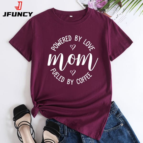 JFUNCY Woman T-shirts Funny Graphic T Shirt Fashion Women Top 2024 Summer Tshirt Female Short Sleeve Cotton Tees Women's Clothes