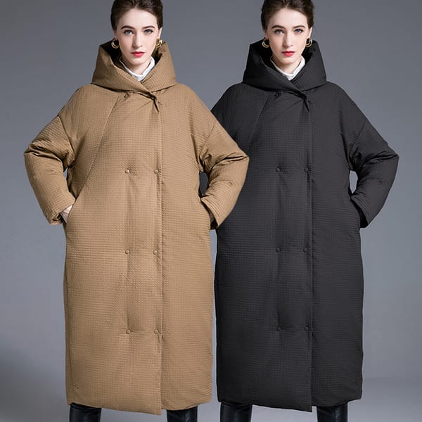 Women'S Winter Down Jacket 2023 Warm Feather Coats Female Long Padding Lightweight Padded Clothes New Outerwear Woman Clothing