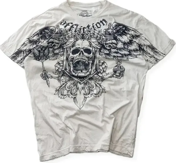Y2K New Harajuku Retro Hip Hop Printed Skull Pattern T-Shirt Women's Short Sleeve Street Goth Casual Couple Versatile Tops 2024
