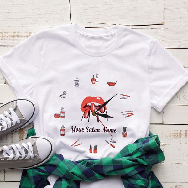 Explosive New Women's Fashion Nail Print Crew-neck Base T-shirt T-shirt Base Aesthetic Clothes Gothic Pro Choice Oversized Tee