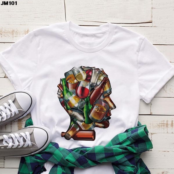 Harajuku Street Women's T-shirt Summer O-neck Gothic Print Ladies Tops T Shirt Fashion White Female Clothing Short Sleeve Tshirt