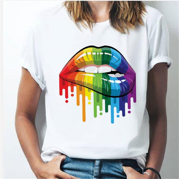 fashion sequins lip t-shirts women's long sleeve basic tunic tops t casual shirt women t shirt