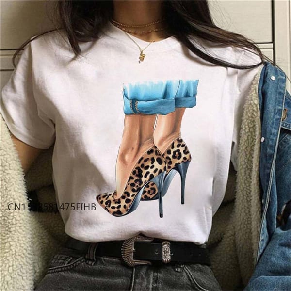 Summer Women Basic Tshirt Fashion Graphic Printed Short Sleeve Premium Tops Fashion T-Shirts Women's Clothes Female Cool Shirts