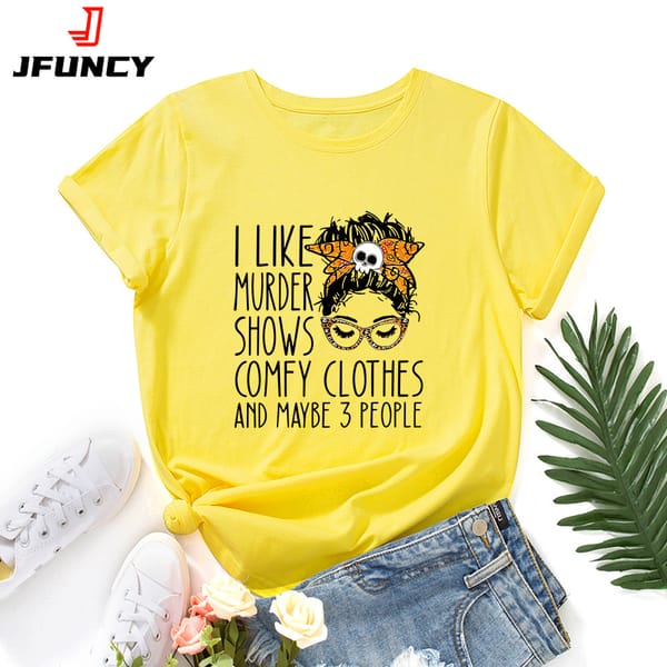 JFUNCY Women Oversized T-shirts Funny Graphic T Shirts Summer Woman Clothing Female Cotton Tees Women's Tshirt Short Sleeve Tops
