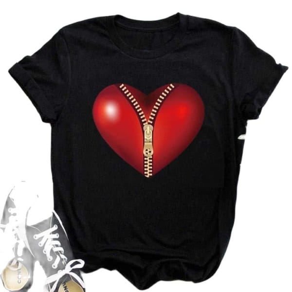 Pink Love A Variety of Patterns Women's Cute Half Sleeve Short Sleeve Tops Hot Cake Oversized T Shirt Clothes T-shirt Harajuku
