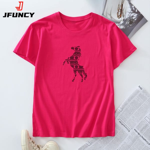 JFUNCY Summer Woman Tops Short Sleeve Tee Shirt Women's Oversized T-shirts New Graphic T Shirts Female Clothing Women Tshirt