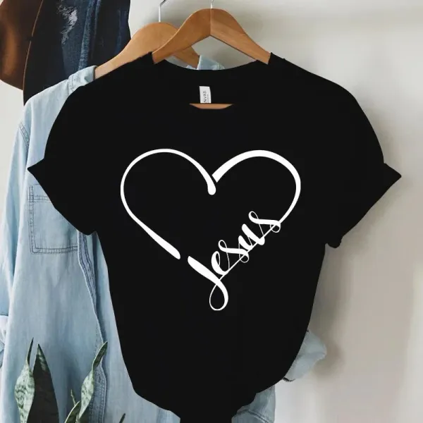 Fashion Clothing Jesus T Shirts Women'S Clothing Faith TShirt God T Shirts Christian Shirts Gifts For Christians Women'S Shirt