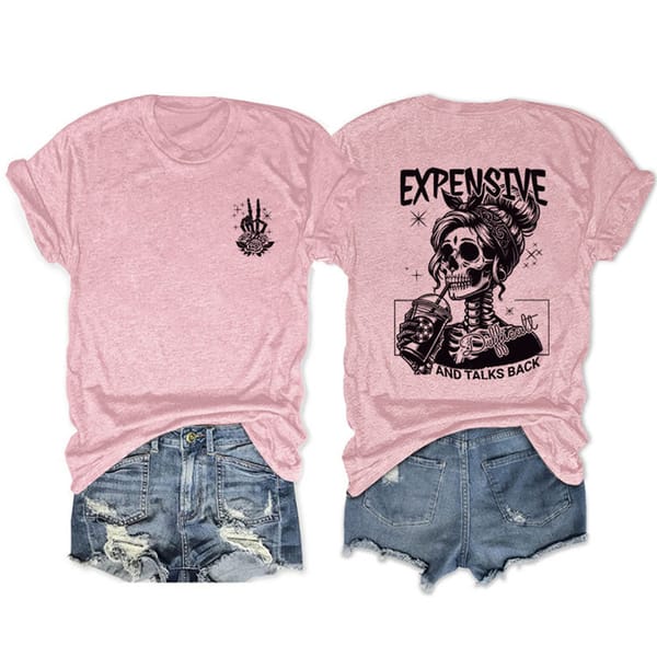 new summer fashion women's cotton expensive difficult and printed casual trend short-sleeved T-shirt