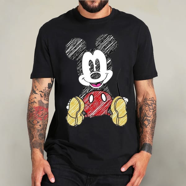 T-shirt For Men Disney Mickey Mouse Pattern Women's T-shirt Anime Tops Summer Fashion Couples Section Short-Sleeved