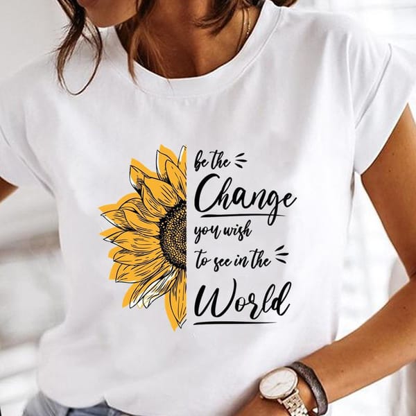Women Simple Retro Casual Print Short Sleeve Women's T-shirt Loose Oversized T Shirt  Women Clothes  Women Clothes  Tops