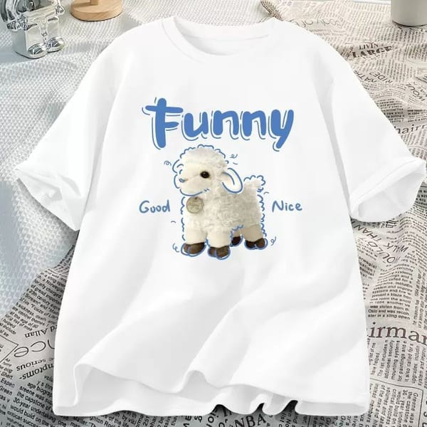 Ladies T-shirt Short-sleeved Female Summer 2024 Women's Loose Versatile Tees Students Cute Kawaii Girls Clothes Streetwear Y2k
