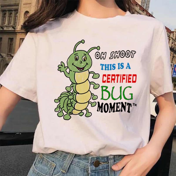 Summer 90s Short Sleeved Clothing T-Shirt Top Fashionable O-Neck T-Shirt Letter Printed Cartoon Pattern Printed Women's Cute T-S