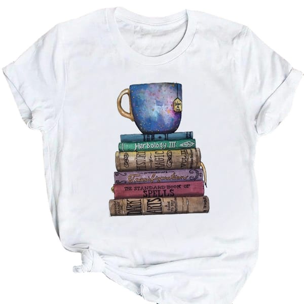 Magic Boy Anime Round Neck Print White T-shirt Short Sleeve Women's Wear  Graphic T Shirts Kawaii Tops  Aesthetic Clothes Tops