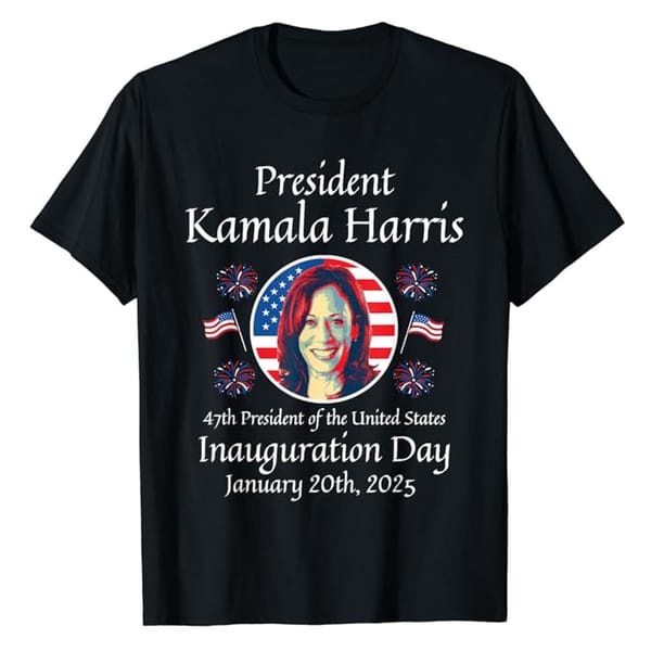 President Kamala Harris Inauguration 2025 Memorabilia T-Shirt Women's Fashion Feminism Campaign Tee Tops Novelty Feminist Gift