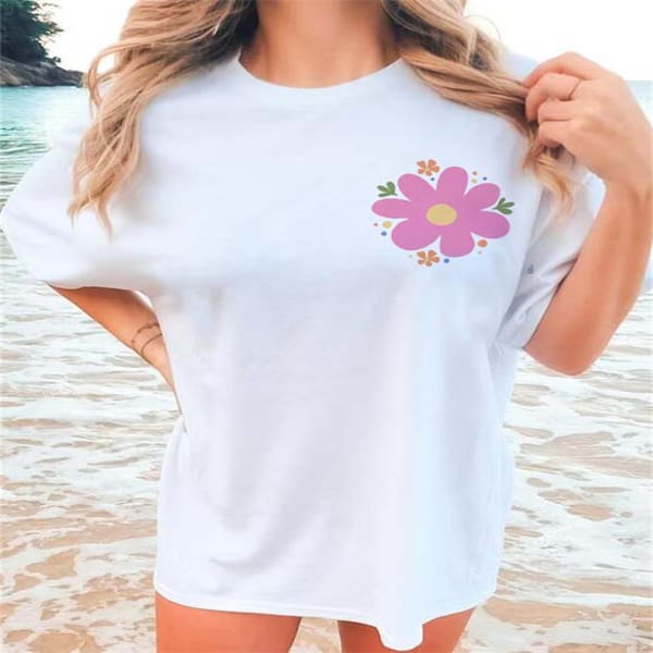 Trendy And Cute 90s Clothing Printed Short Sleeved Top Cartoon Fashion Women's T-Shirt You Are Enough Pattern Sweet T-Shirt.