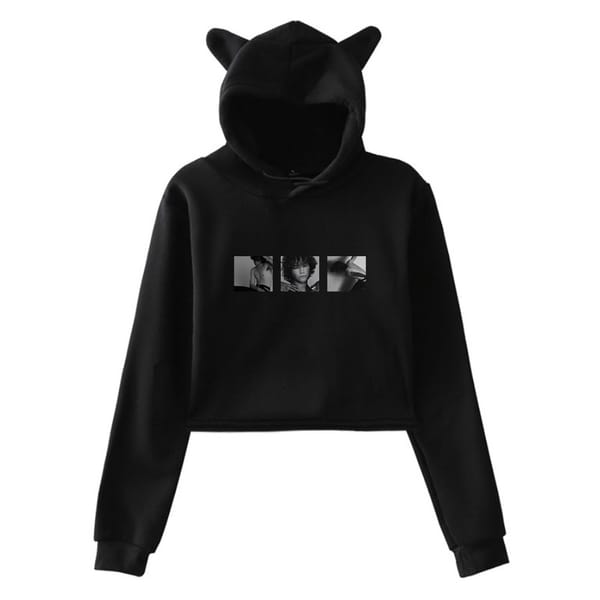 Presley Regier RUN Album Merch Pullover Cat Ears Hoodie Long Sleeve Sweatshirts Female Crop Top 2023 New Logo Women's Clothes
