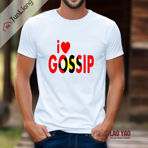 I Love GOSSIP Women's T-shirt Goth Clothes Streetwear Kpop Tops Harajuku Y2k Clothing Sportswear Man Men Graphic Shirts Funny