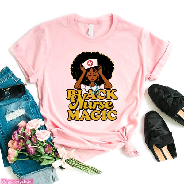 African American Nurse Black Queen Tshirt Melanin Women'S Tshirt Summer Fashion Tee Shirt Femme Women'S White Short Sleeve Tops